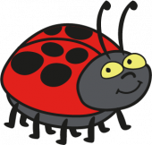 cartoon ladybug smiling